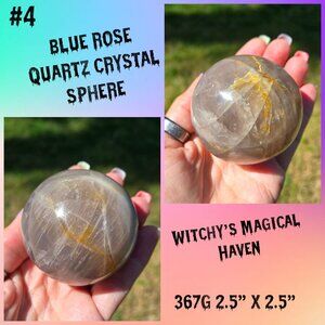 Lavender Blue Rose Quartz Crystal Sphere